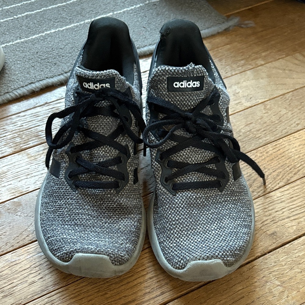 Adidas Black and Gray Knit Sneakers, size 7